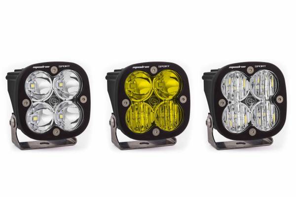 Baja Designs - BD Squadron Sport Light Pods: (Each / Clear / Spot Beam / White Body / Flush Mount)