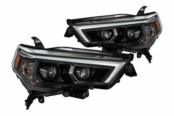 AlphaRex - ARex Pro Halogen Headlights:: Toyota 4Runner (14-20) - Matte Black / Chrome (Set)