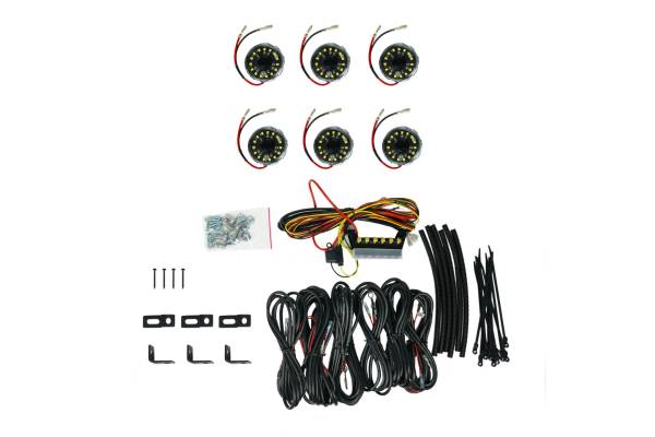 KC HiLiTES - Cyclone Rock Light System w/ Wiring (6 Pcs / Amber)