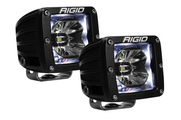 RIGID Industries - Rigid Radiance Pods: (White Backlight / Surface / Black Housing / Pair)