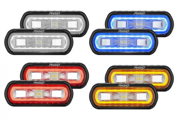 RIGID Industries - Rigid SR-L Series LED Light Pod: (Amber Halo / Flush / Pair)