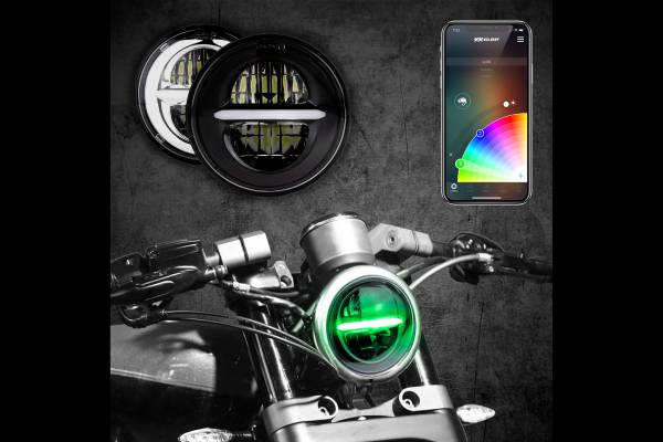 XK Glow - XKChrome RGB LED 5.75in Headlight Kit: Black w/o Controller