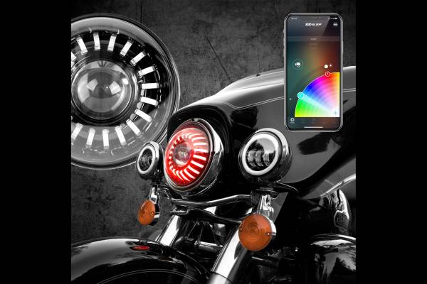 XK Glow - XKChrome RGB LED 7in Harley Headlight Kit w/ Controller