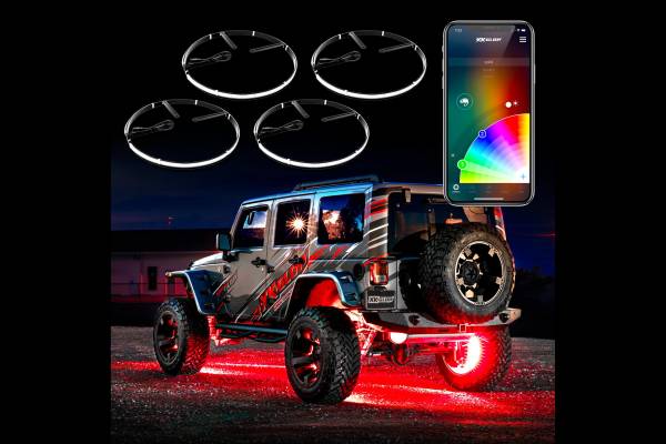 XK Glow - XKChrome RGB LED Wheel Rings: 15in / 4pc Set