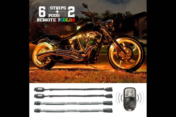 XK Glow - XKGlow Accent Light Kit: 7-Color RGB / 6x Pods, 2x 10in Strips
