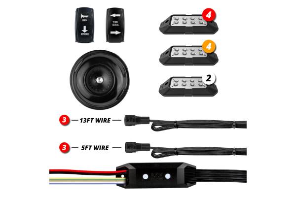 XK Glow - XKGlow UTV Street Legal Conversion Kit: 2x White, 2x Red, 2x Amber Pods