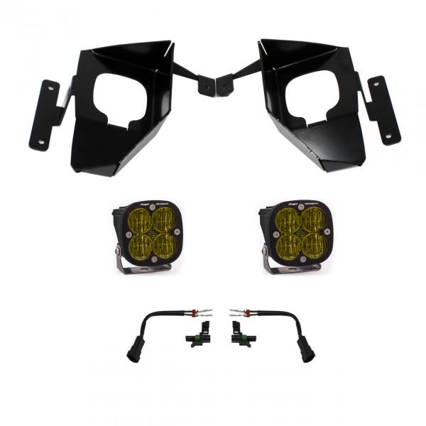 Baja Designs - Silverado 1500 Fog Pocket Kit 16-18 Squadron SAE Amber Baja Designs