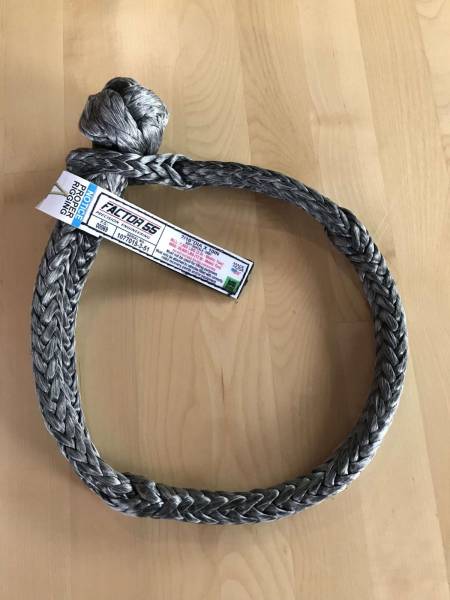 Factor 55 - 10 Inch Soft Shackle 7/16 Diameter Standard Duty Gray Factor 55