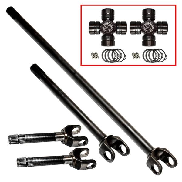 Nitro Gear & Axle - GM 8.5 Inch 4340 Chromoly Steel Front Axle Kit 28 Spline W/Nitro Excalibur Joints Nitro Gear and Axle