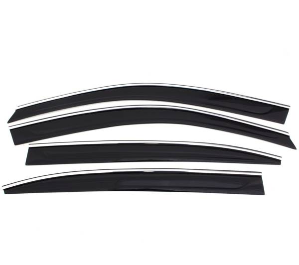 Auto Ventshade (AVS) - Ventvisor Deflector; Smoke w/Chrome Trim; Low Profile; 4 pc. 794029