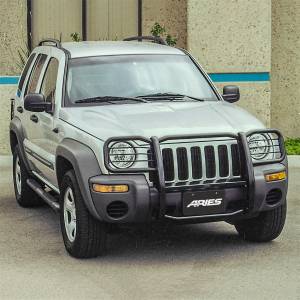 ARIES - ARIES Black Steel Grille Guard, Select Jeep Liberty 1045 - Image 4