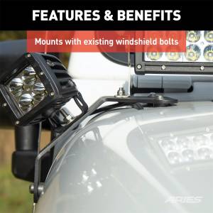ARIES - ARIES Jeep Wrangler JL, Gladiator Windshield Light Bar and Brackets 1501306 - Image 7