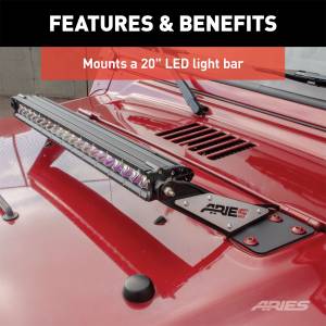 ARIES - ARIES Jeep TJ Hood Light Mounting Brackets 15913 - Image 4