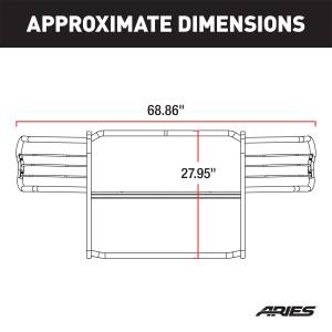 ARIES - ARIES Black Steel Grille Guard, Select Toyota 4Runner 2044 - Image 4