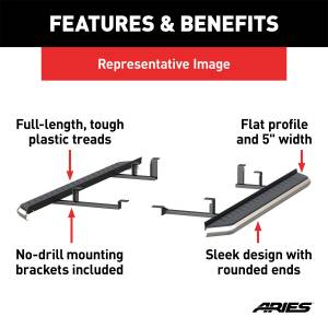 ARIES - ARIES AeroTread 5" x 67" Polished Stainless Running Boards, Select Jeep Grand Cherokee 2051009 - Image 5