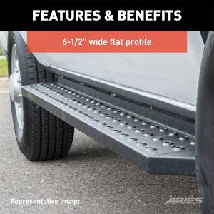 ARIES - ARIES RidgeStep 6-1/2" x 75" Black Steel Running Boards, Select Nissan Titan 2055543 - Image 6