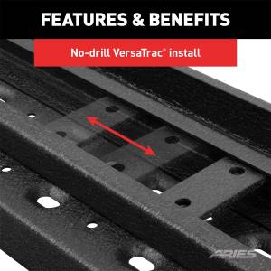 ARIES - ARIES RidgeStep 6-1/2" x 75" Black Steel Running Boards, Select Nissan Titan 2055543 - Image 7