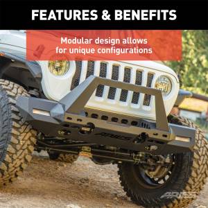 ARIES - ARIES TrailChaser Jeep Wrangler JL, Gladiator Aluminum Front Bumper Center Section 2081004 - Image 5