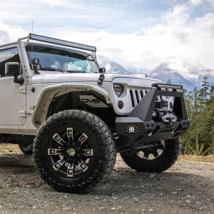 ARIES - ARIES TrailChaser Jeep Wrangler Aluminum Front Bumper Angular Brush Guard 2081101 - Image 3