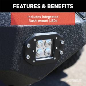ARIES - ARIES TrailChaser Jeep Wrangler JL, Gladiator Aluminum Front Bumper (Option 5) 2082075 - Image 6