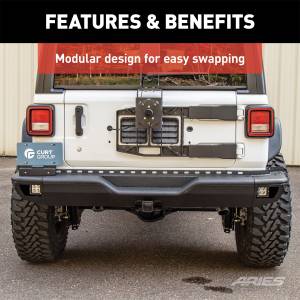 ARIES - ARIES TrailChaser Jeep Wrangler JL Aluminum Rear Bumper with LED Lights 2082083 - Image 6