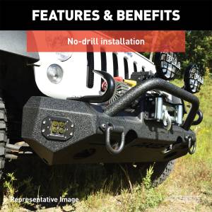 ARIES - ARIES TrailChaser Jeep Wrangler JL, Gladiator Steel Front Bumper (Option 3) 2082084 - Image 7