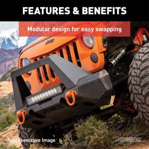 ARIES - ARIES TrailChaser Jeep Wrangler JL, Gladiator Aluminum Front Bumper (Option 2) 2082093 - Image 3