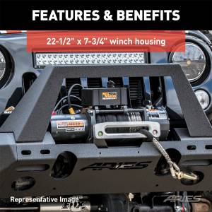 ARIES - ARIES TrailChaser Jeep Wrangler JL, Gladiator Aluminum Front Bumper (Option 2) 2082093 - Image 4