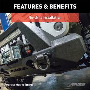 ARIES - ARIES TrailChaser Jeep Wrangler JL, Gladiator Aluminum Front Bumper (Option 2) 2082093 - Image 6