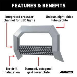ARIES - ARIES AdvantEDGE 5-1/2" Chrome Aluminum Bull Bar, Select Dodge, Ram 1500 2155000 - Image 7