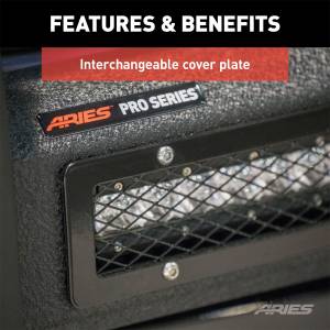ARIES - ARIES Pro Series Black Steel Grille Guard with Light Bar, Select Dodge, Ram 1500 2170028 - Image 10