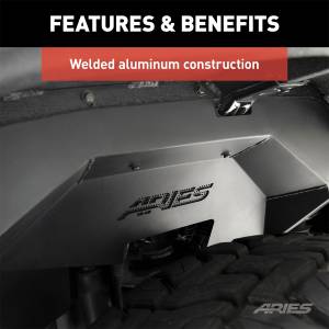 ARIES - ARIES Jeep Wrangler JK Aluminum Rear Inner Fender Liners 2500350 - Image 6