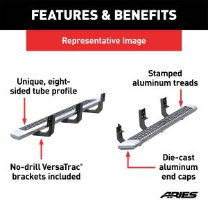 ARIES - ARIES AdvantEDGE 5-1/2" x 85" Chrome Aluminum Side Bars, Select Colorado, Canyon 2555044 - Image 5
