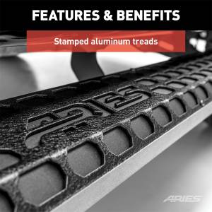 ARIES - ARIES AdvantEDGE 5-1/2" x 91" Black Aluminum Side Bars, Select Silverado, Sierra 2556046 - Image 4