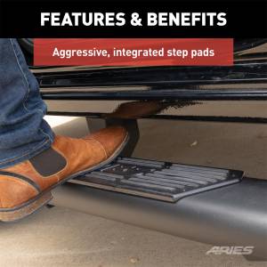 ARIES - ARIES AscentStep 5-1/2" x 75" Black Steel Running Boards, Select Colorado, Canyon 2558043 - Image 5