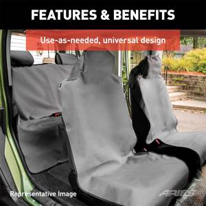 ARIES - ARIES Seat Defender 58" x 23" Removable Waterproof Grey Bucket Seat Cover 3142-01 - Image 3