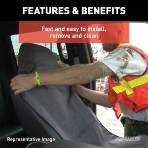 ARIES - ARIES Seat Defender 58" x 55" Removable Waterproof Grey Bench Seat Cover 3146-01 - Image 4