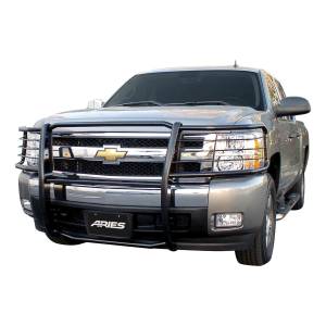 ARIES - ARIES Black Steel Grille Guard, Select Chevrolet Silverado 1500 4068 - Image 4