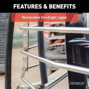 ARIES - ARIES Polished Stainless Grille Guard, Select Chevrolet Silverado 1500 4091-2 - Image 5