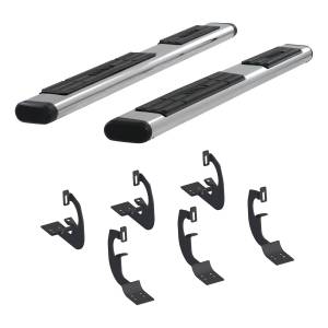 ARIES - ARIES 6" x 75" Polish Stainless Oval Side Bars, Select Silverado, Tahoe, Sierra, Yukon 4444002 - Image 2