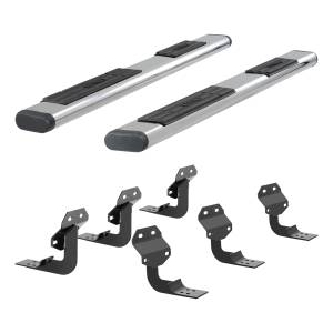 ARIES - ARIES 6" x 91" Polished Stainless Oval Side Bars, Select Ford F-Series 4444027 - Image 2