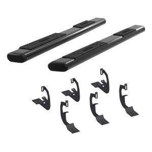 ARIES - ARIES 6" x 75" Black Aluminum Oval Side Bars, Select Silverado, Sierra 4445001 - Image 2