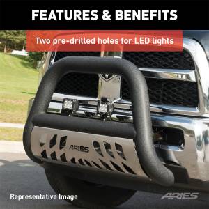 ARIES - ARIES Big Horn 4" Polished Stainless Bull Bar, Select Dodge, Ram 1500 45-5005 - Image 7