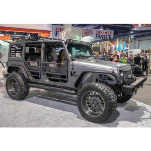 ARIES - ARIES Big Step 4" Black Aluminum Round Side Bars, Select Jeep Wrangler JL AL231009 - Image 3