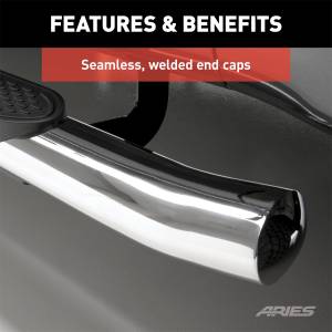 ARIES - ARIES 4" Polished Stainless Oval Side Bars, Select Ford Excursion, F-250, F-350 S223006-2 - Image 8