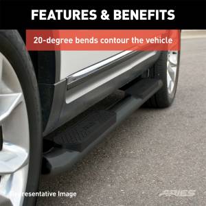 ARIES - ARIES 4" Black Steel Oval Side Bars, Select Silverado, Sierra 1500, 2500, 3500 S224013 - Image 5