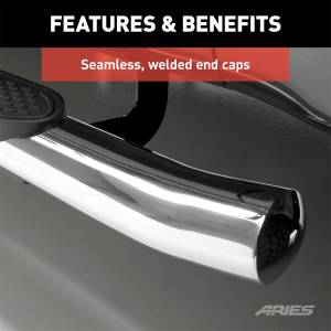 ARIES - ARIES 4" Polished Stainless Oval Side Bars, Select Silverado, Sierra 1500, 2500, 3500 S224053-2 - Image 8