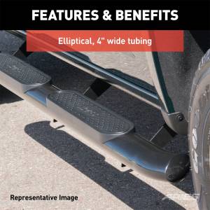 ARIES - ARIES 4" Black Steel Oval Side Bars, Select Silverado, Sierra 1500 Extended Cab S224054 - Image 4
