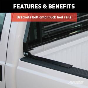ARIES - ARIES Classic Black Steel Headache Rack, Select Ford F-250, F-350, F-450 Super Duty 111001 - Image 6