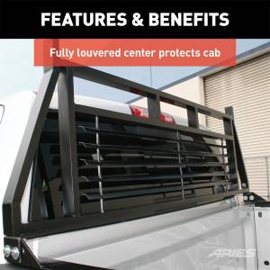 ARIES - ARIES Classic Black Steel Headache Rack, Select Ford F-250, F-350, F-450 Super Duty 111001 - Image 7